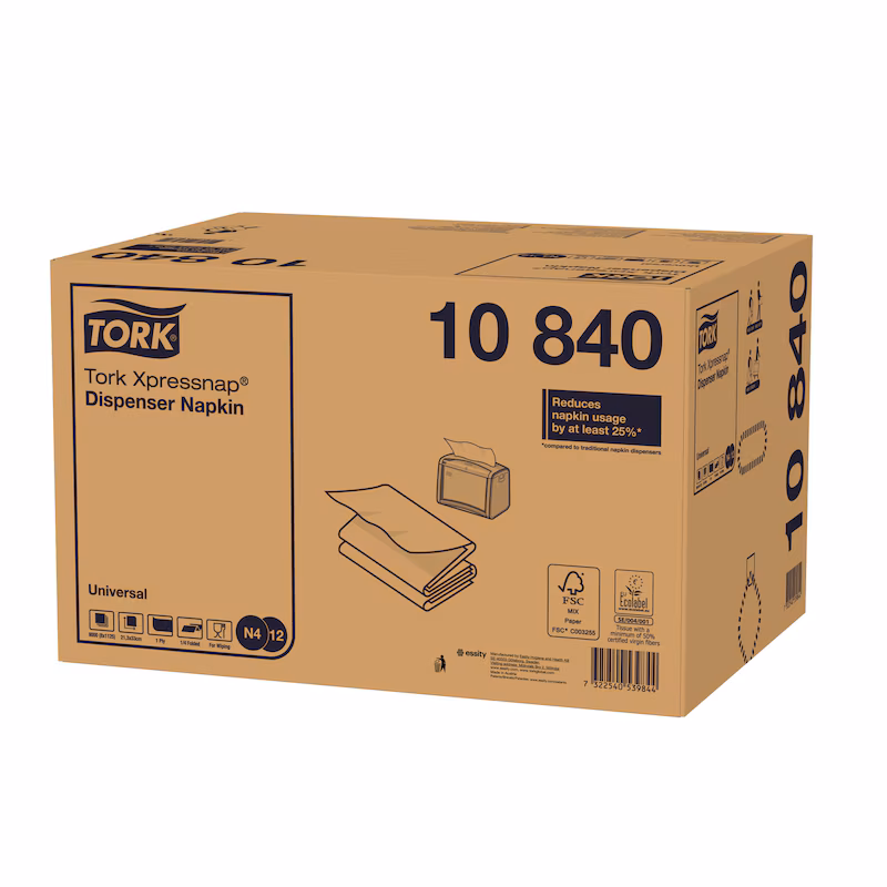 10840 serwetki Tork Xpressnap N4 białe